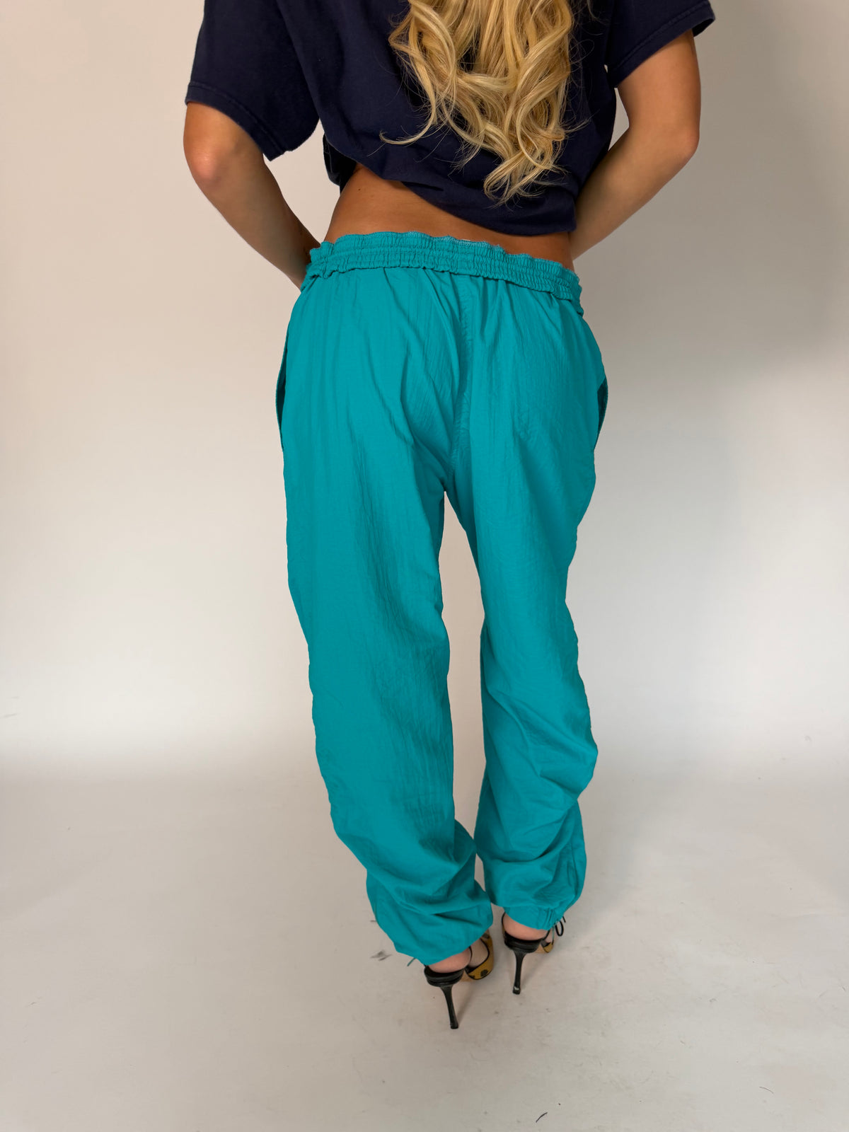 VINTAGE TURQUOISE PARACHUTE JOGGERS