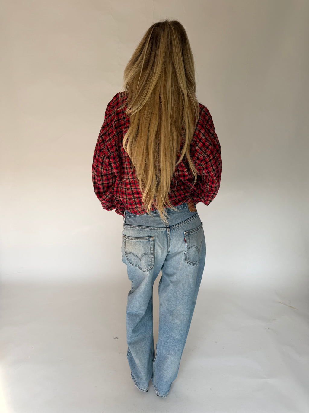 VINTAGE RED PLAID FLANNEL