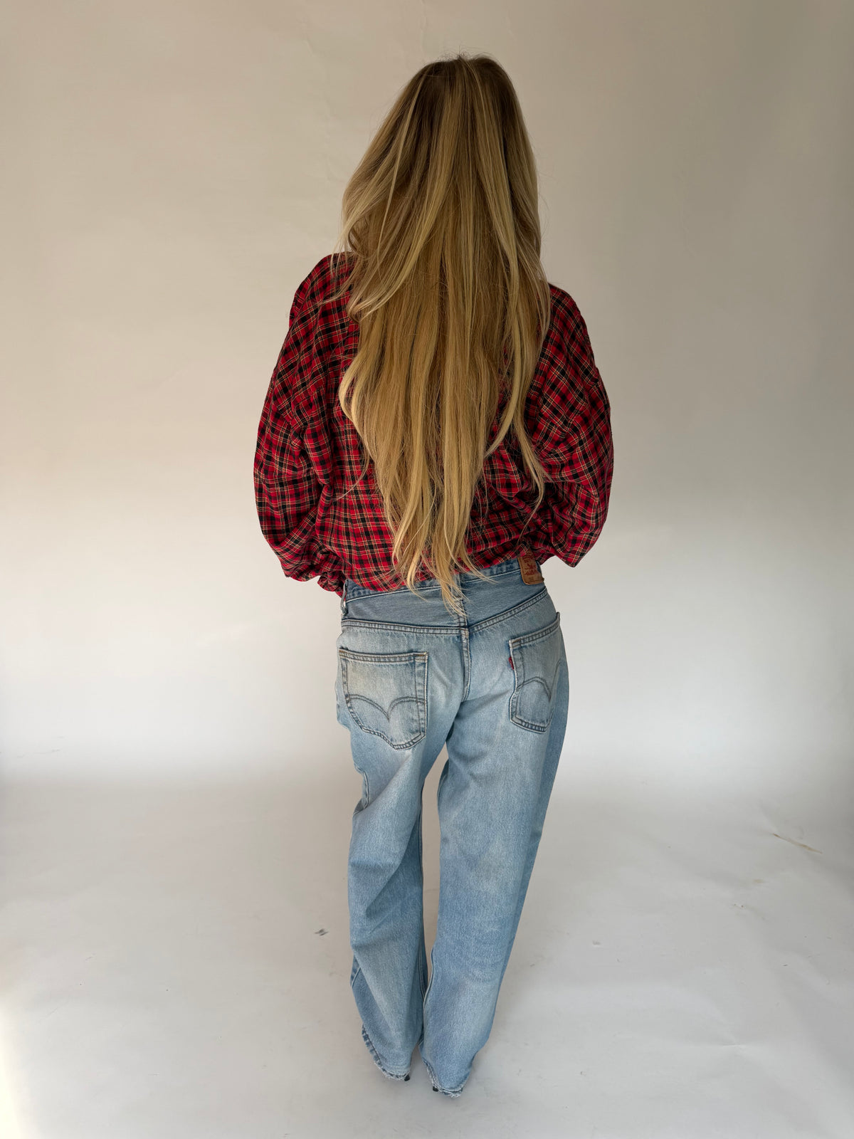 VINTAGE RED PLAID FLANNEL