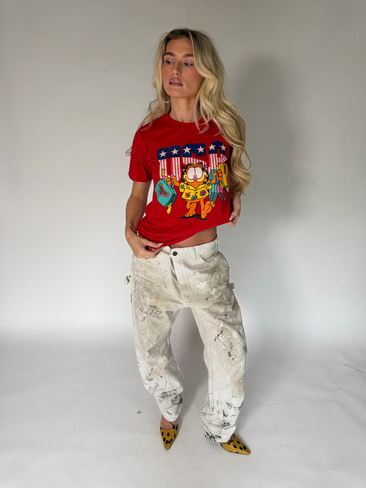 VINTAGE WHITE PAINT SPLATTER WORKWEAR JEANS