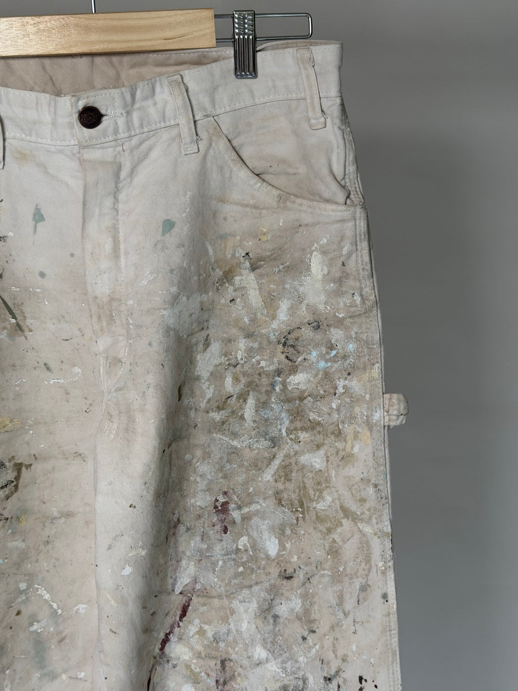 VINTAGE WHITE PAINT SPLATTER WORKWEAR JEANS