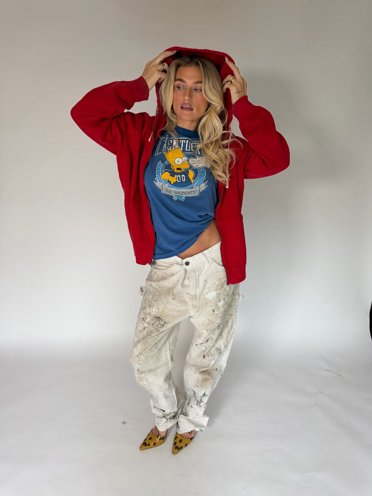 VINTAGE RED RALPH LAUREN ZIP-UP HOODIE