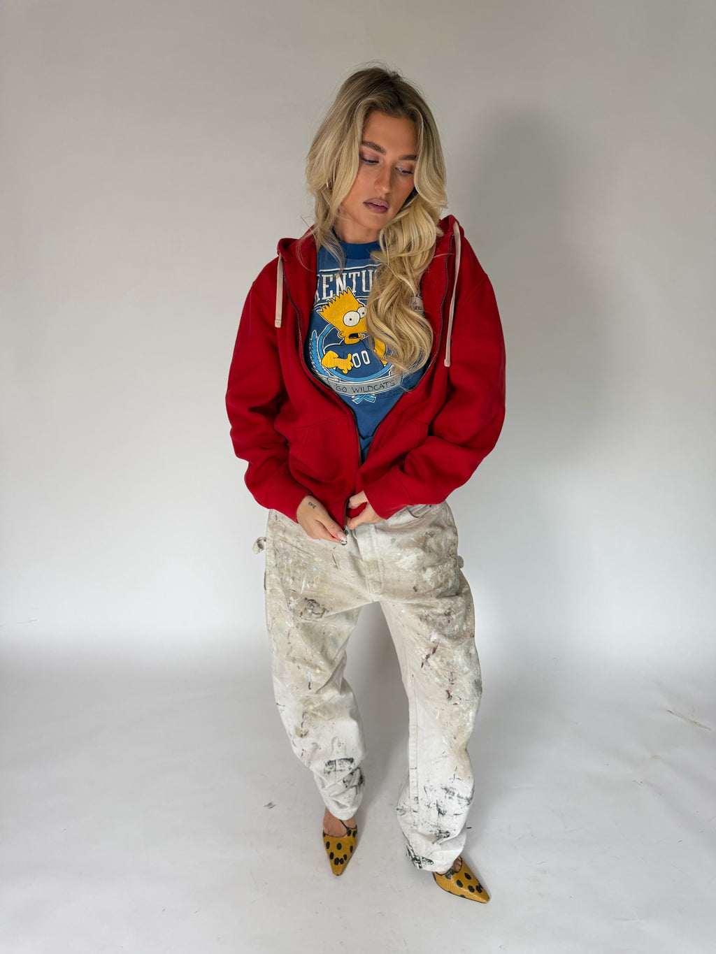 VINTAGE RED RALPH LAUREN ZIP-UP HOODIE