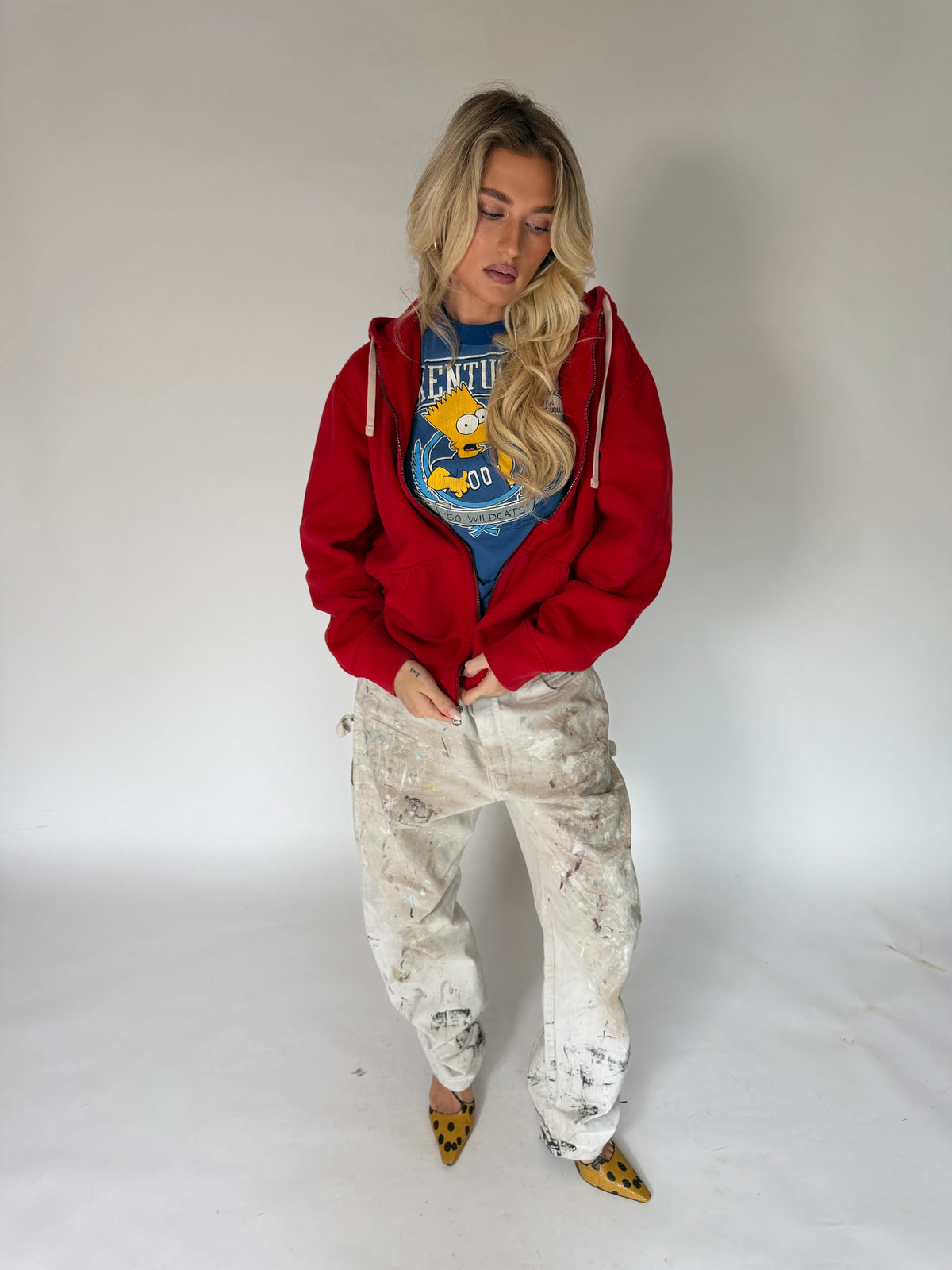 VINTAGE RED RALPH LAUREN ZIP-UP HOODIE