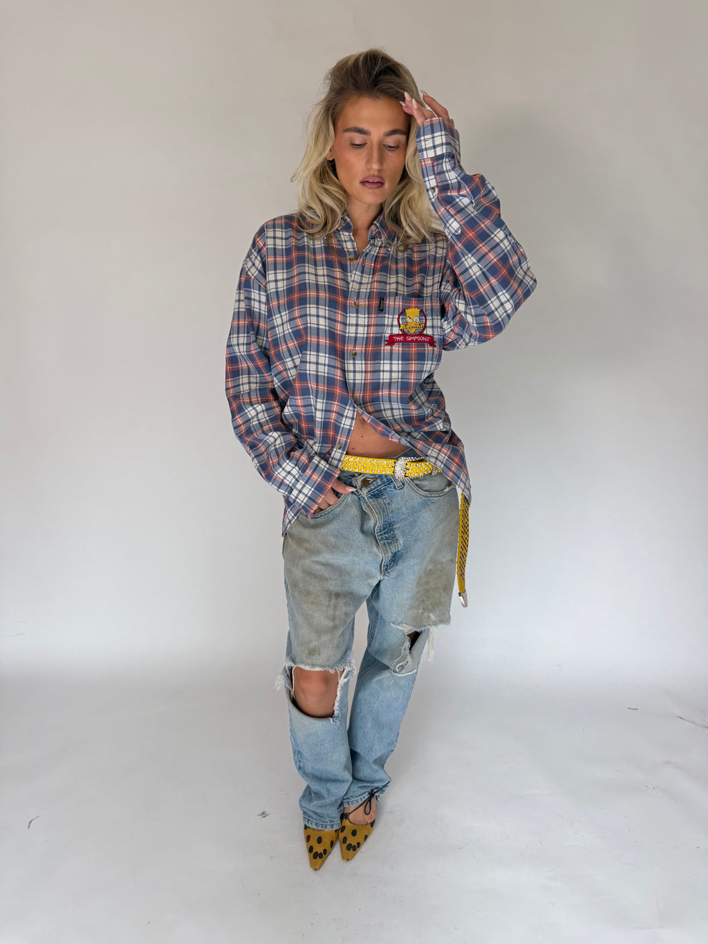 VINTAGE THE SIMPSONS PLAID SHIRT