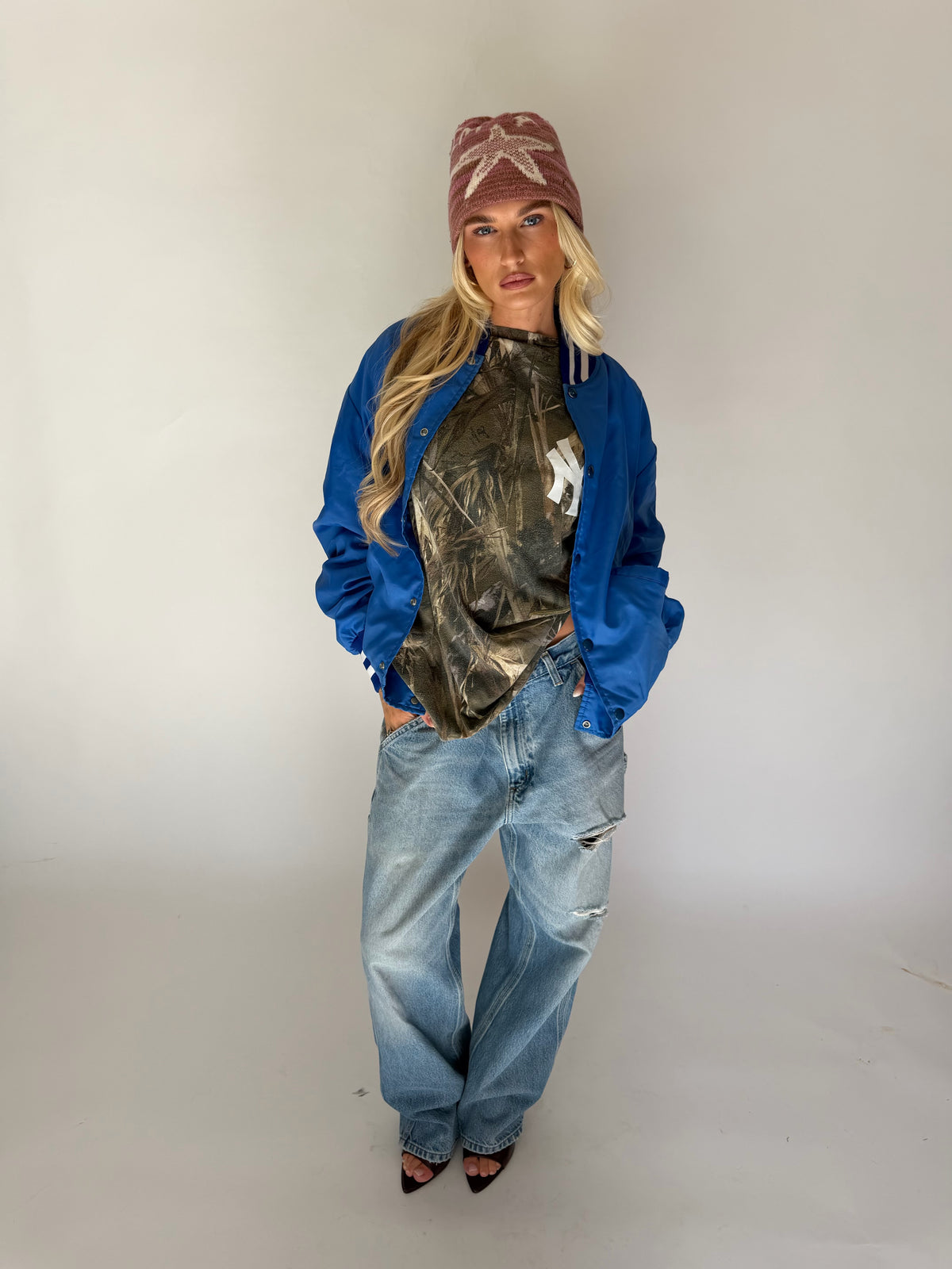 VINTAGE BLUE BASEBALL JACKET