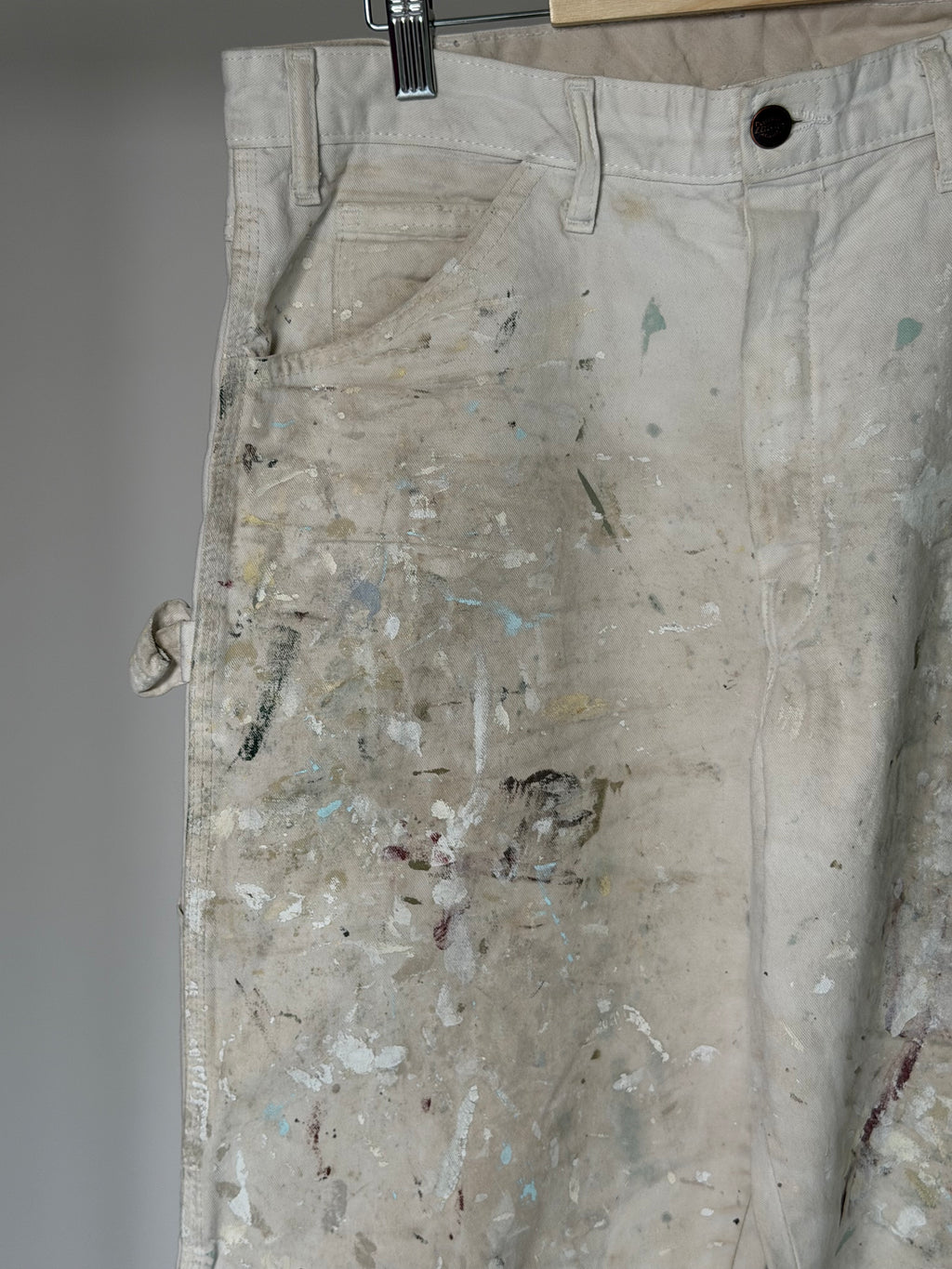VINTAGE WHITE PAINT SPLATTER WORKWEAR JEANS