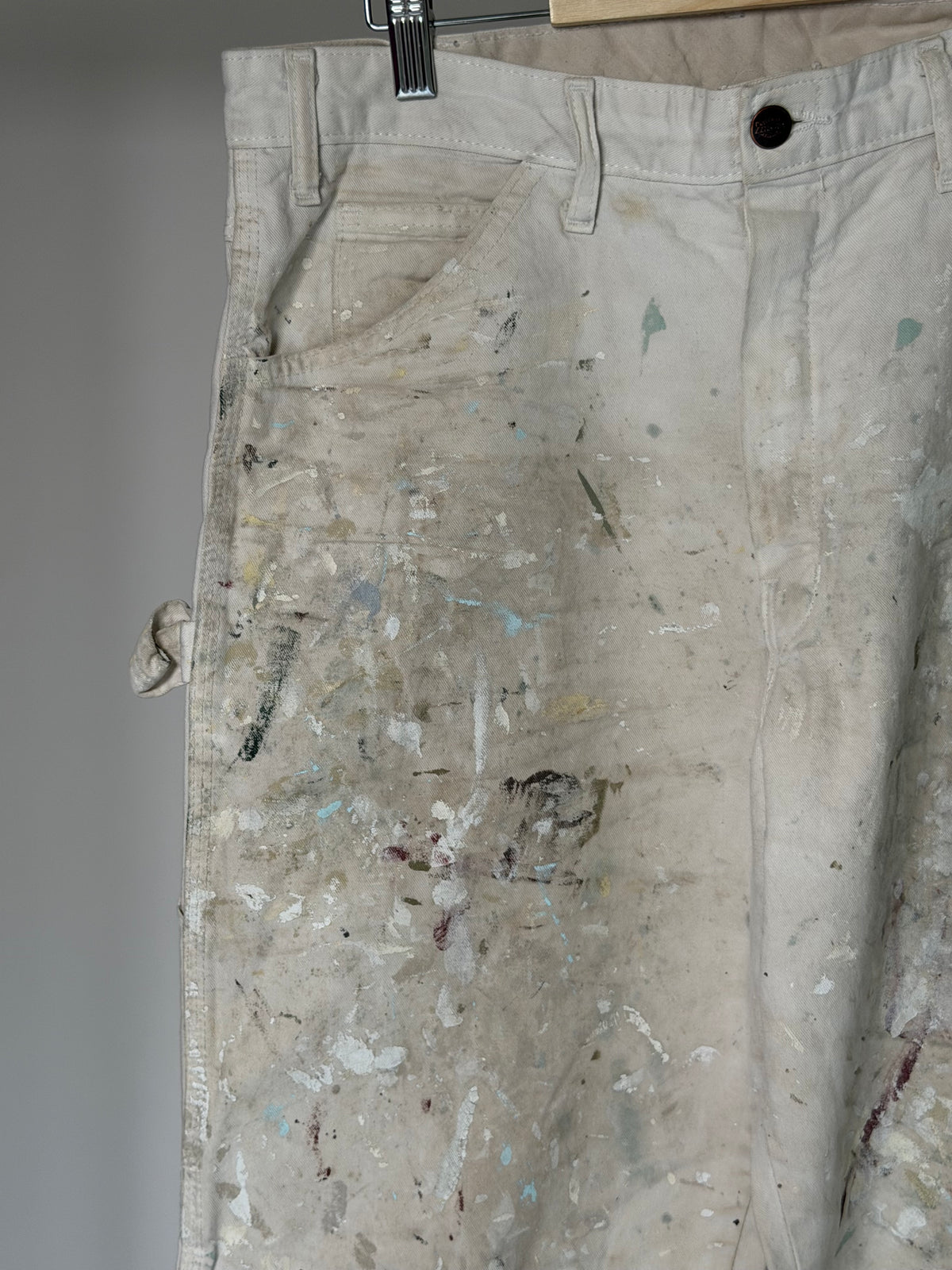 VINTAGE WHITE PAINT SPLATTER WORKWEAR JEANS