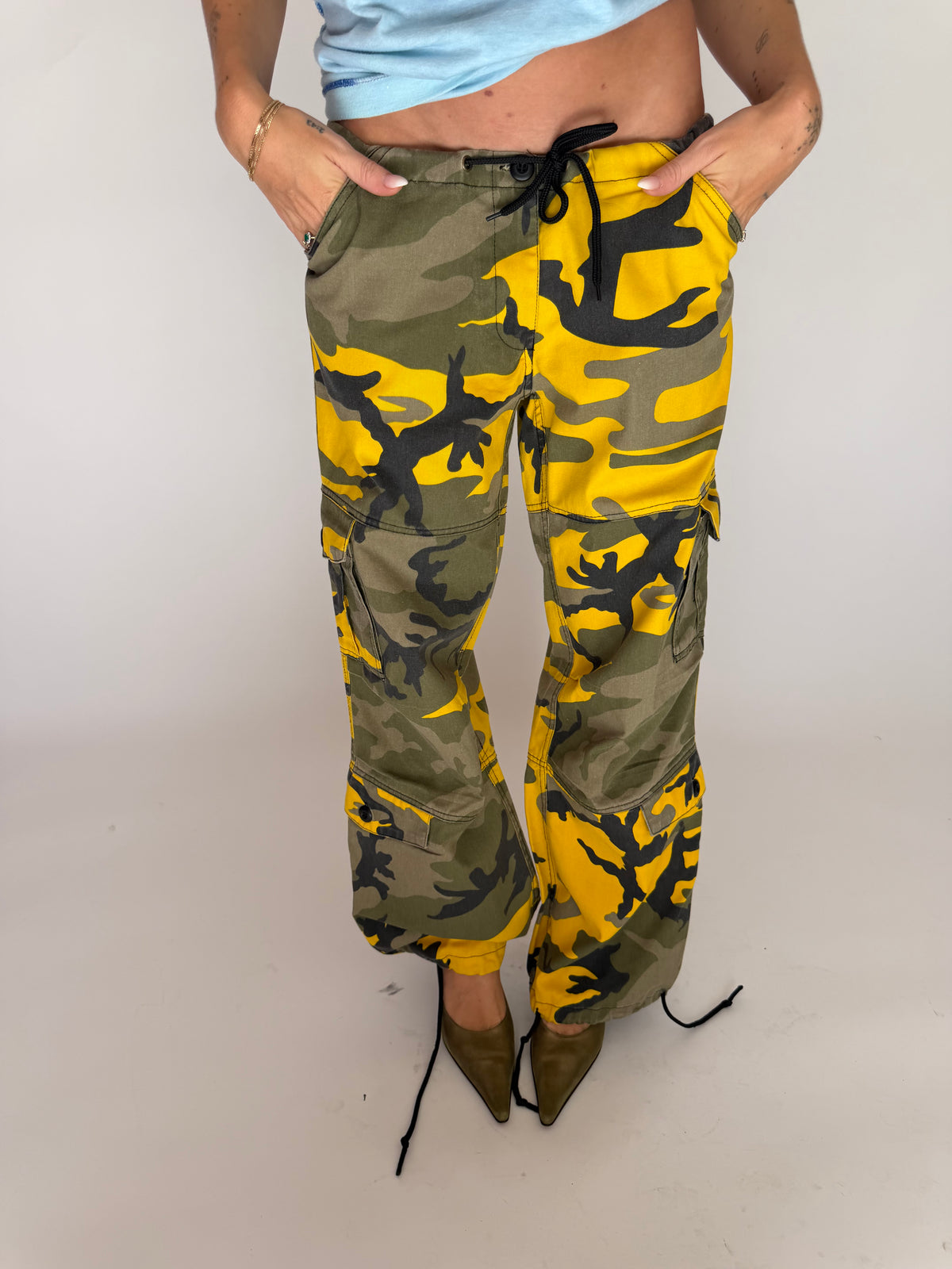 VINTAGE YELLOW CAMO PANTS