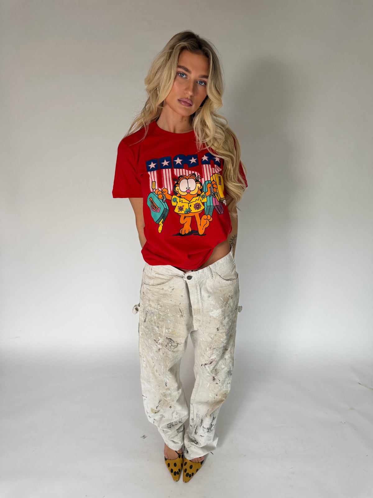 VINTAGE GARFIELD USA GRAPHIC TEE