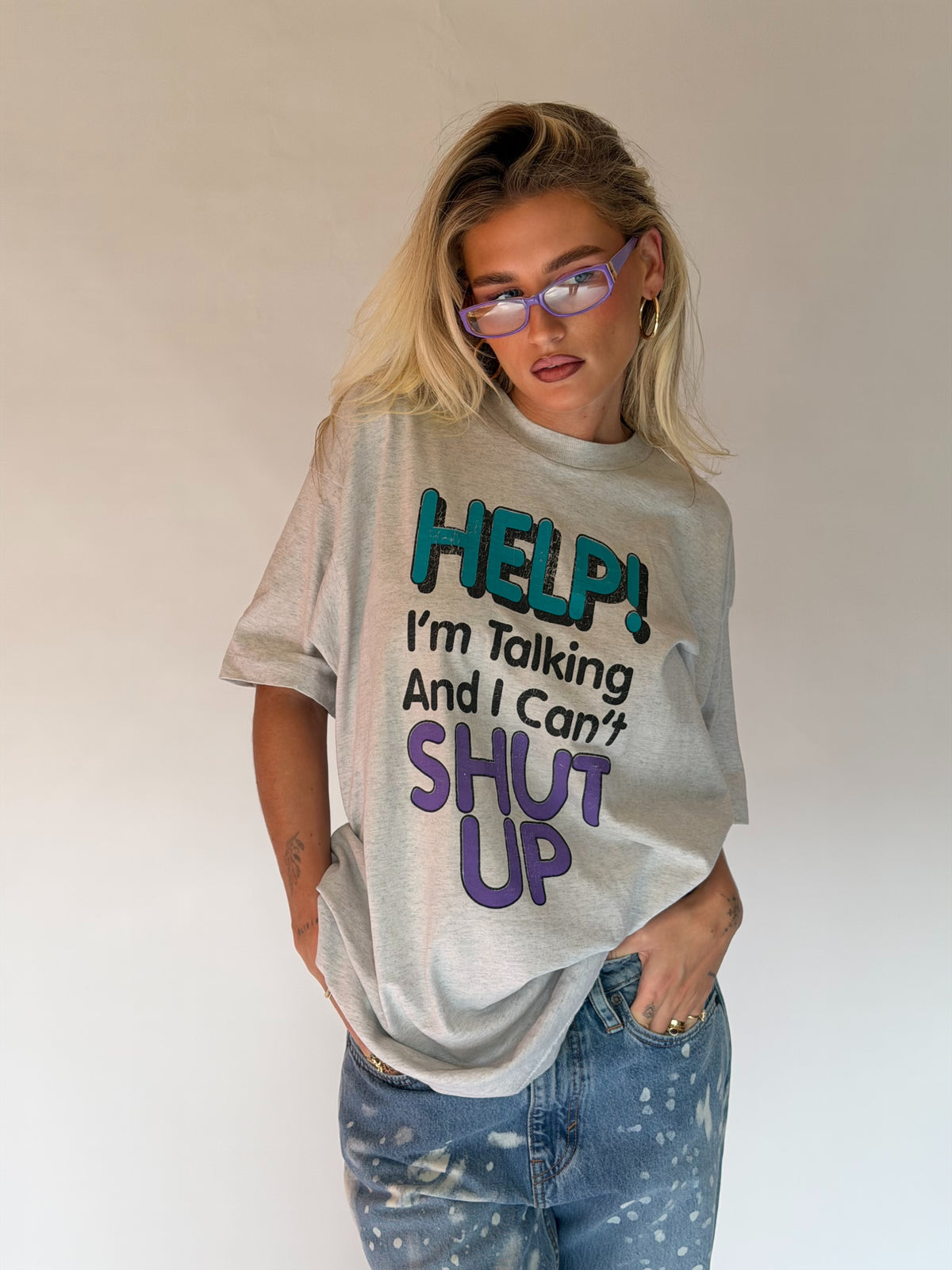 VINTAGE SHUT UP GRAPHIC TEE
