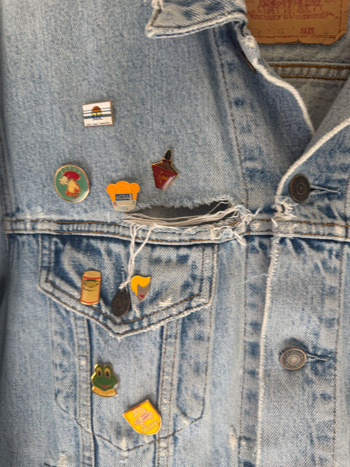 CUSTOMIZED DISTRESSED LEVI’S DENIM JACKET