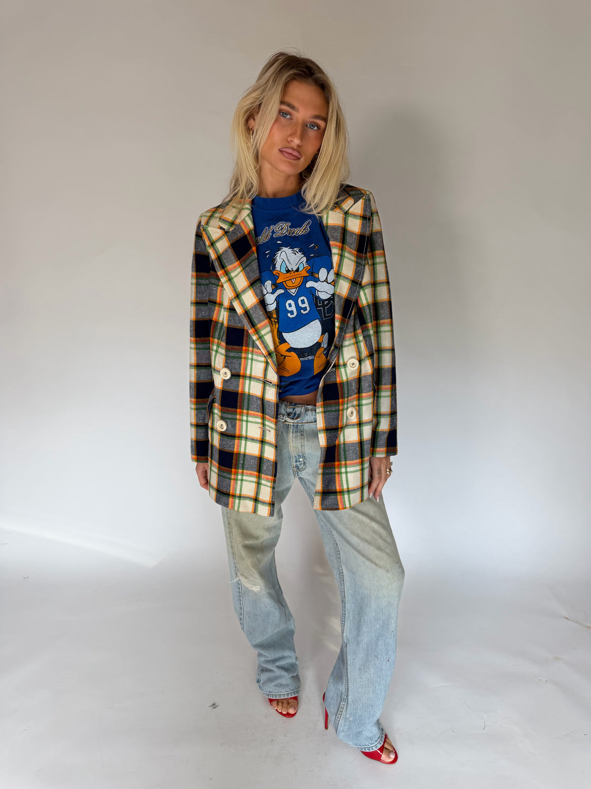VINTAGE PLAID BLAZER