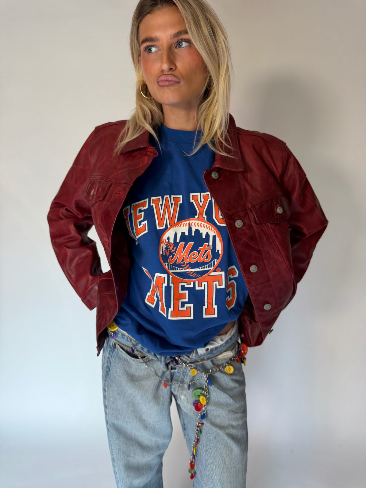 VINTAGE RED LEATHER GAP JACKET