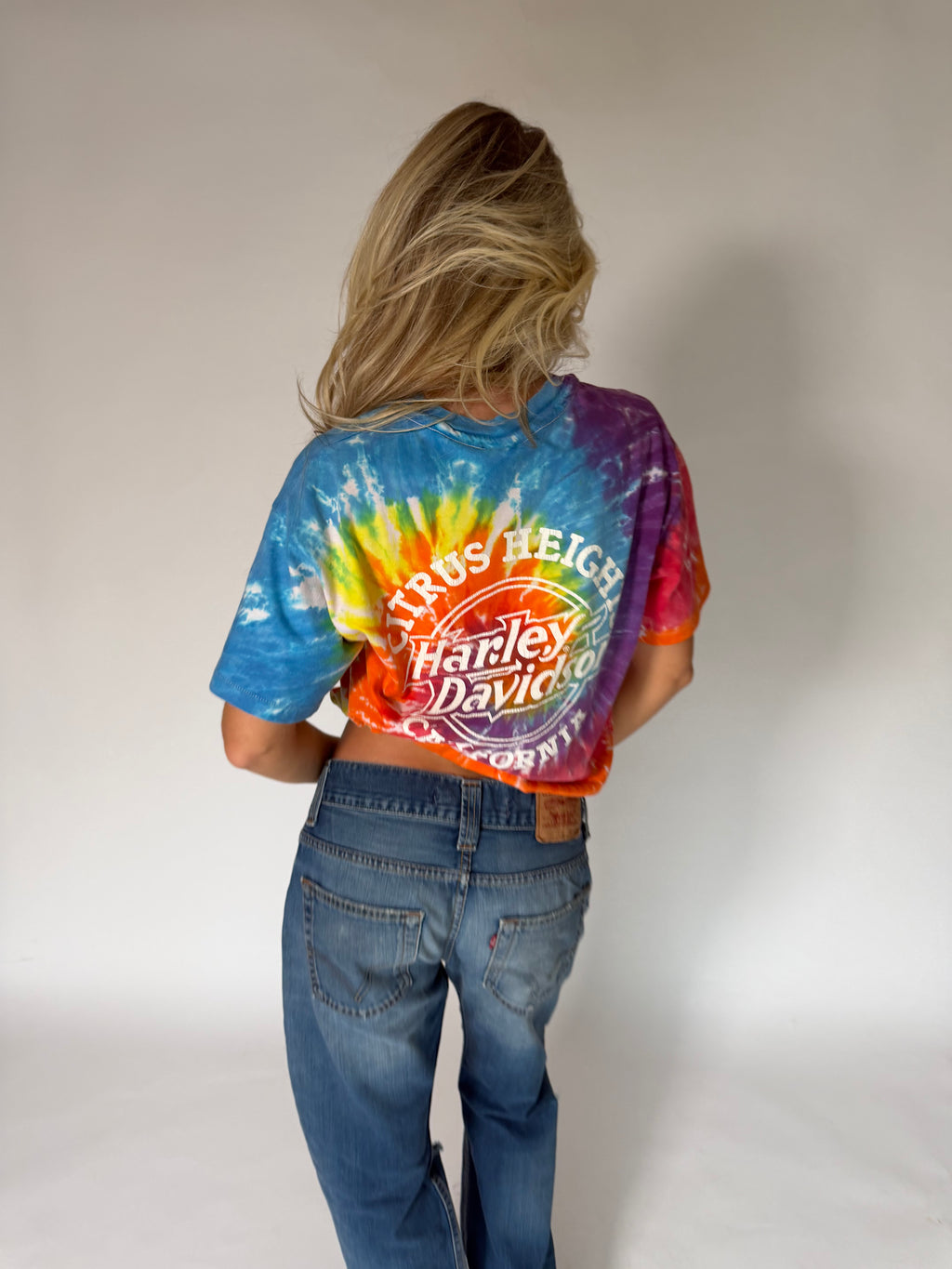 VINTAGE HARLEY-DAVIDSON RAINBOW TIE-DYE TEE