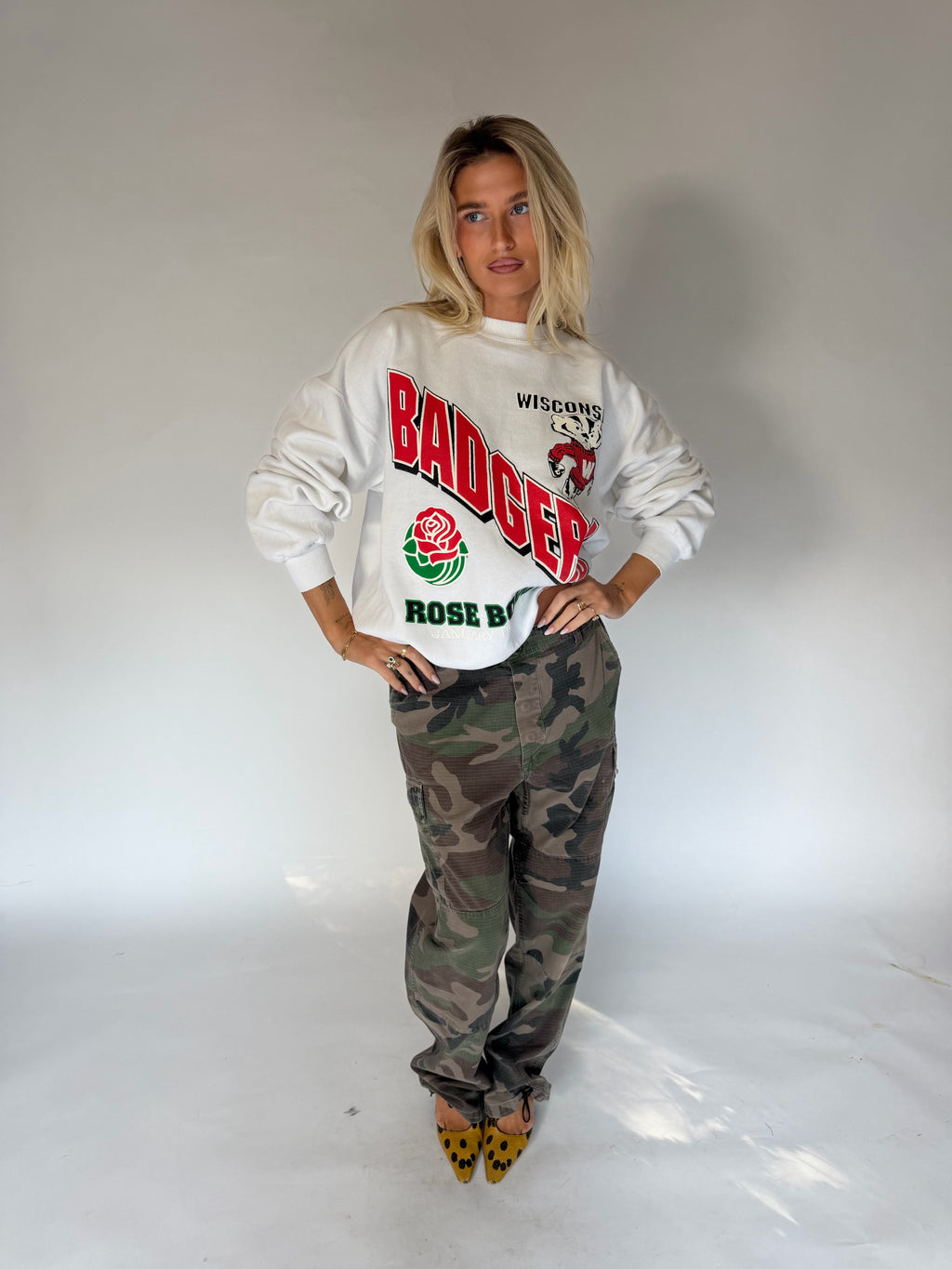 VINTAGE WISCONSIN BADGERS ROSE BOWL SWEATER