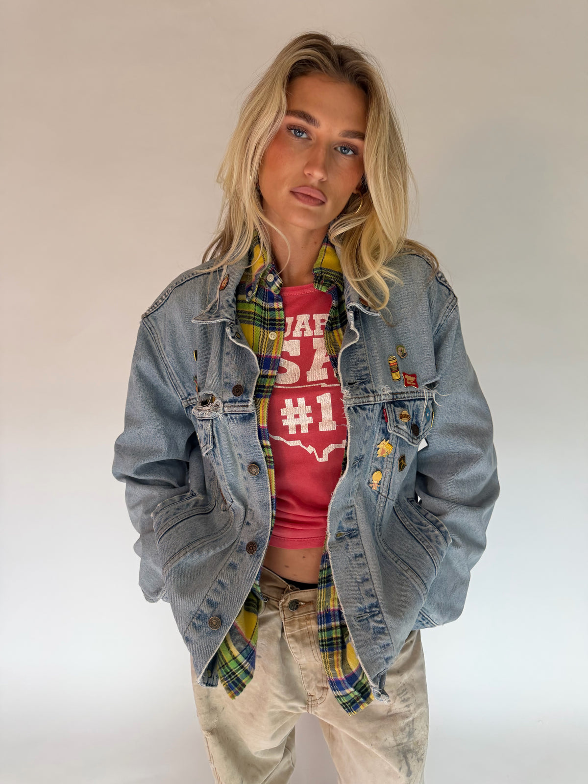 CUSTOMIZED DISTRESSED LEVI’S DENIM JACKET