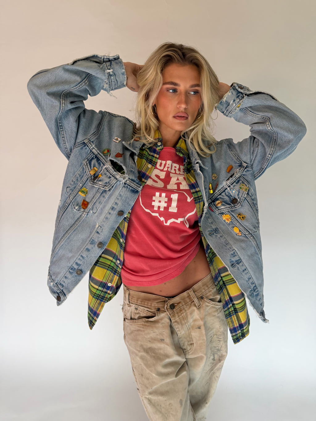 CUSTOMIZED DISTRESSED LEVI’S DENIM JACKET