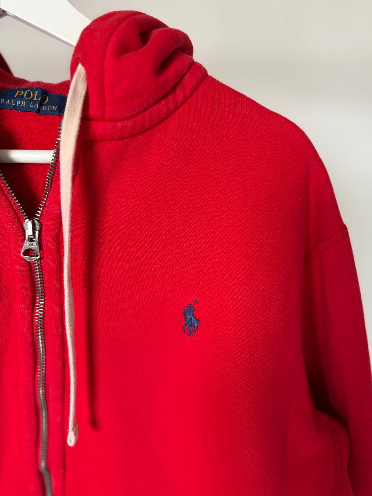 VINTAGE RED RALPH LAUREN ZIP-UP HOODIE
