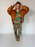 VINTAGE TEXAS SATIN VARSITY BOMBER JACKET
