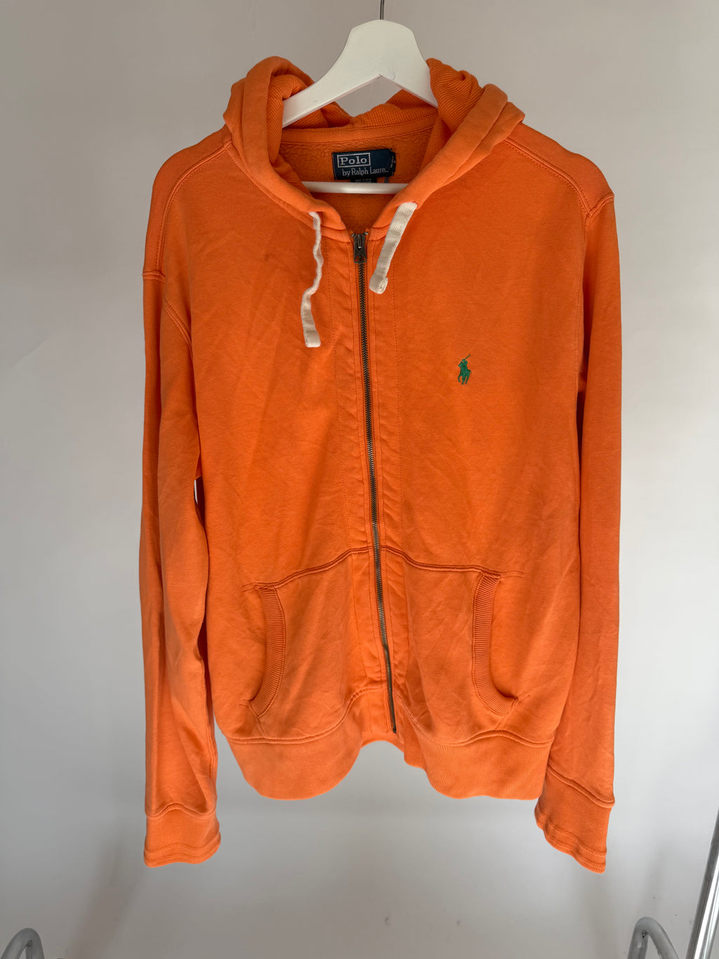 VINTAGE RALPH LAUREN ORANGE ZIP-UP HOODIE