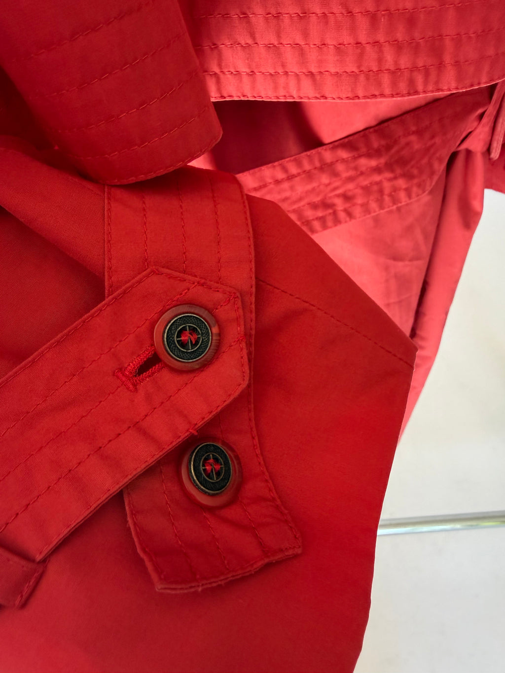 VINTAGE RED TRENCH COAT