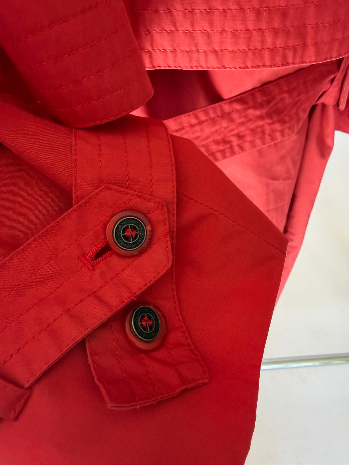 VINTAGE RED TRENCH COAT