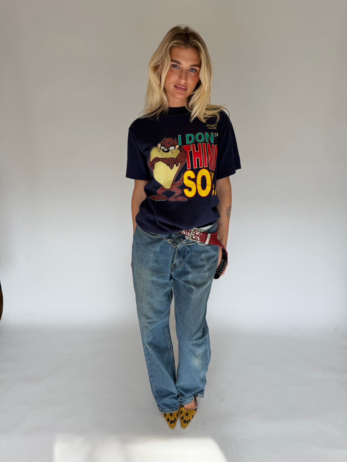 VINTAGE TAZ “I DON’T THINK SO!” TEE