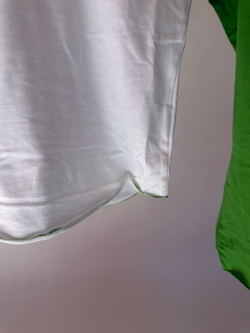 GREEN & WHITE RAGLAN LONGSLEEVE