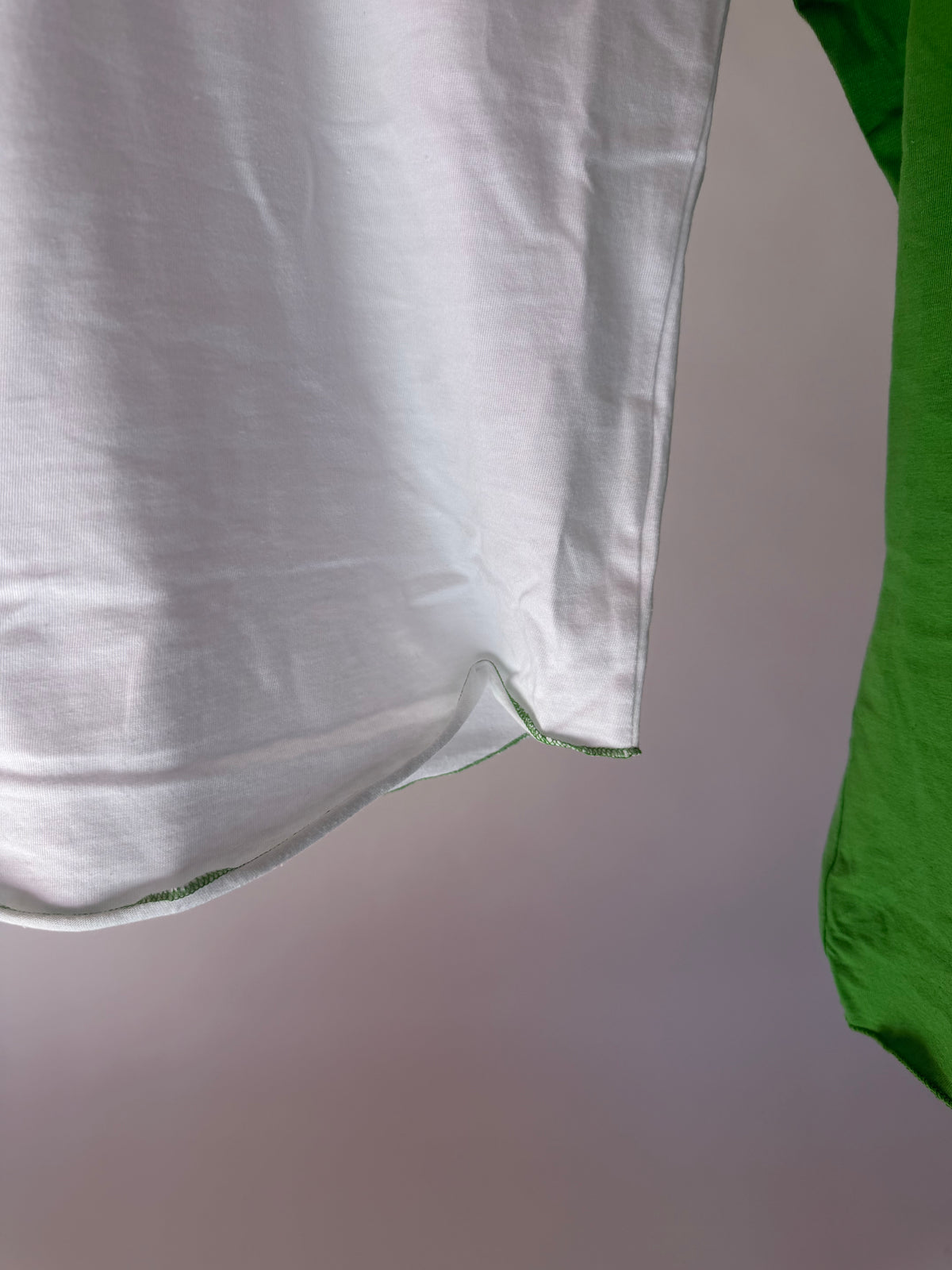GREEN & WHITE RAGLAN LONGSLEEVE