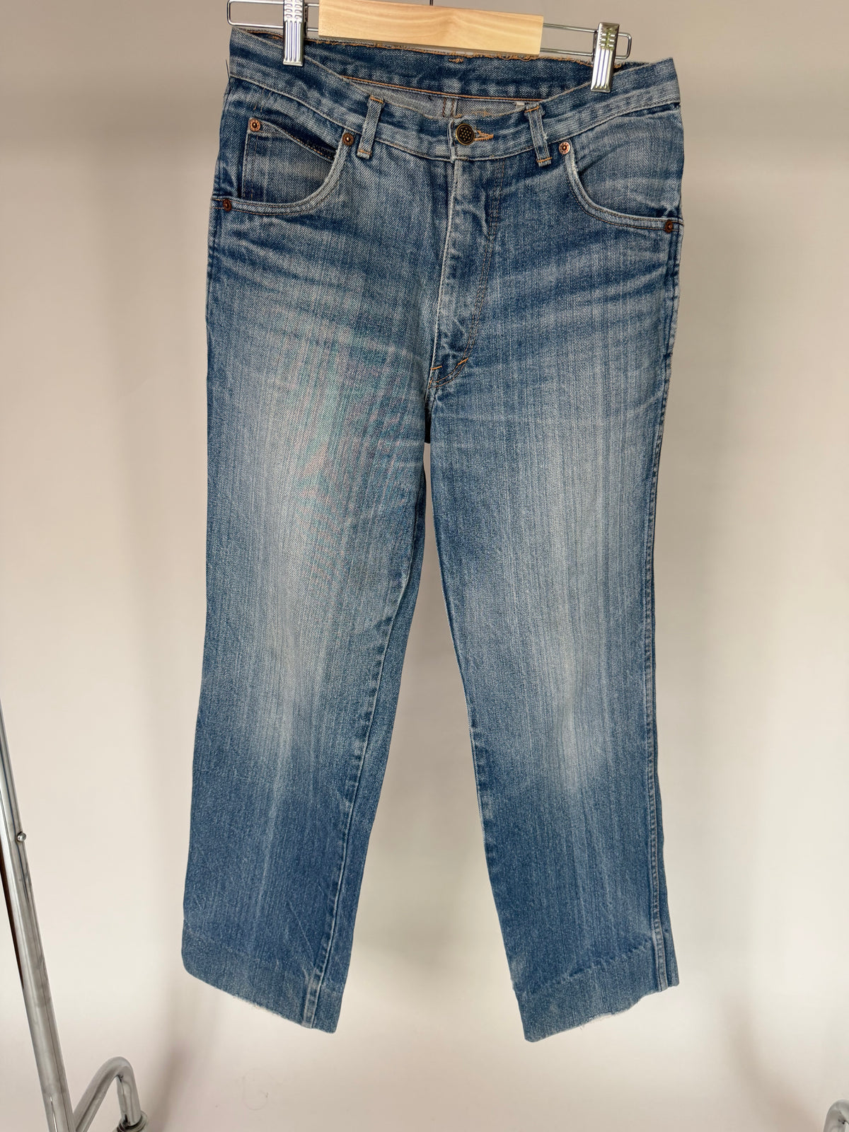 VINTAGE FADED BLUE DENIM JEANS