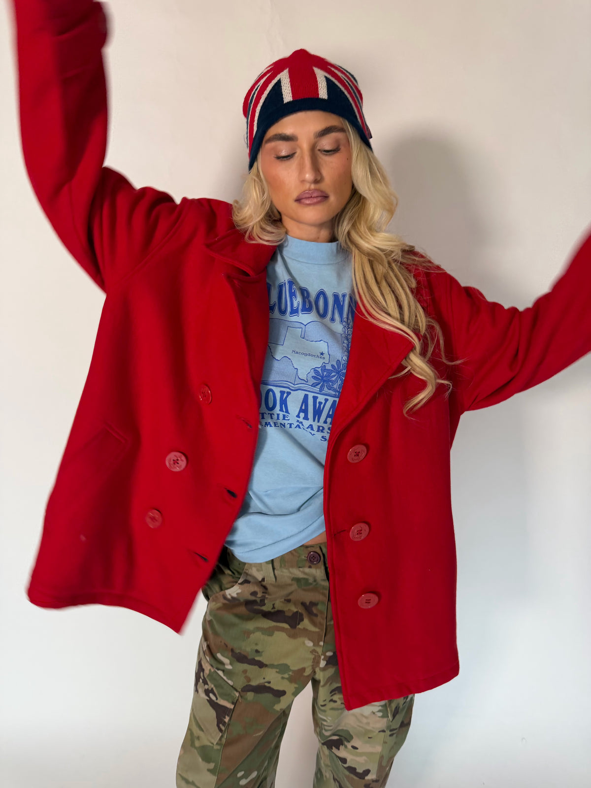VINTAGE WOOLRICH RED DOUBLE-BREASTED COAT