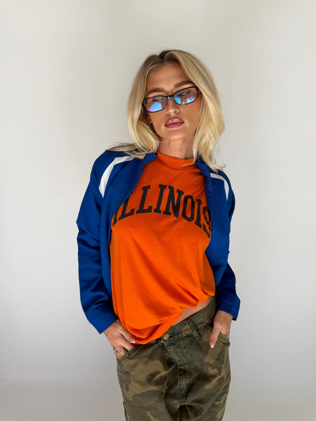 VINTAGE RUSSELL BLUE TRACK JACKET